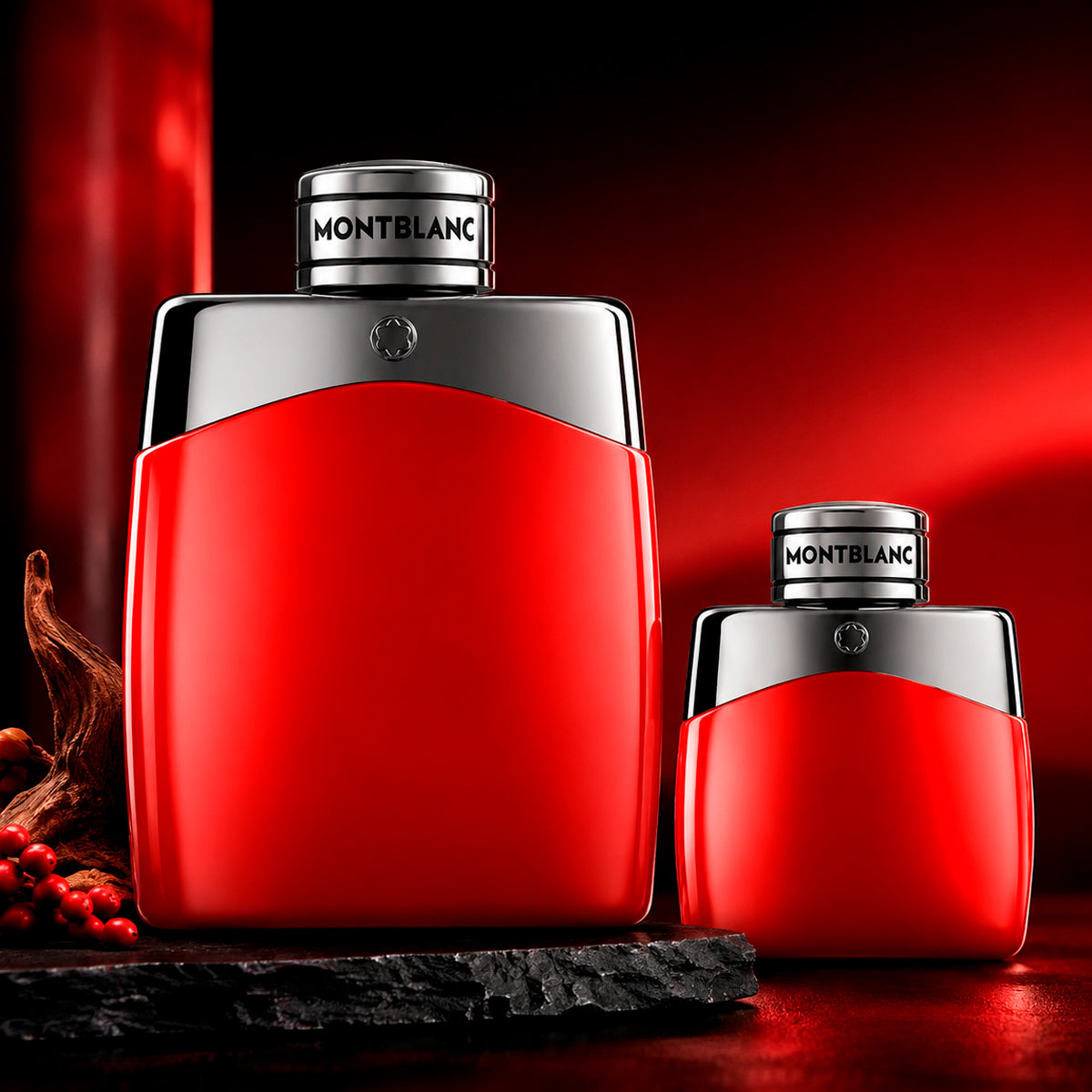Montblanc Legend Red Eau de Parfum 3.3oz + Trave Bottle 1oz Gift Set For Men