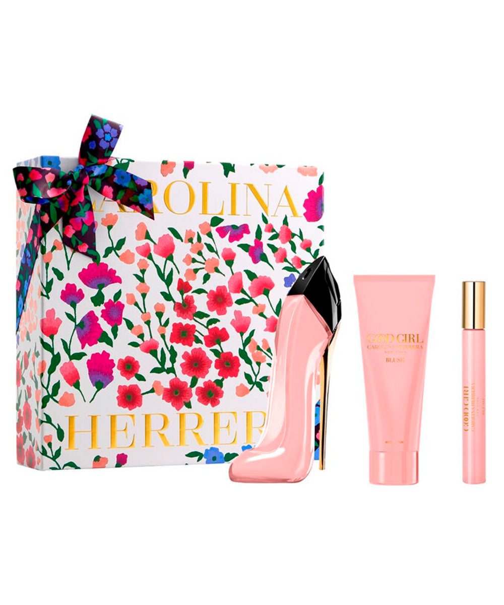 Carolina Herrera Good Girl Blush Eau de Parfum 2.7oz + Eau de Parfum 0.34oz + Body Lotion 3.4oz Gift Set For Women
