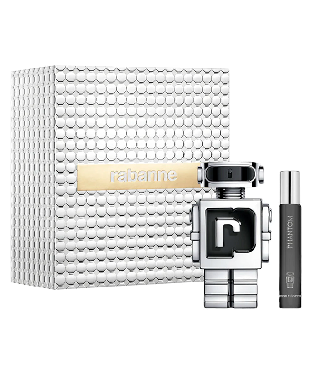 Paco Rabanne Phantom Eau de Toilette 3.4oz + Travel bottle 0.67oz Gift Set For Men