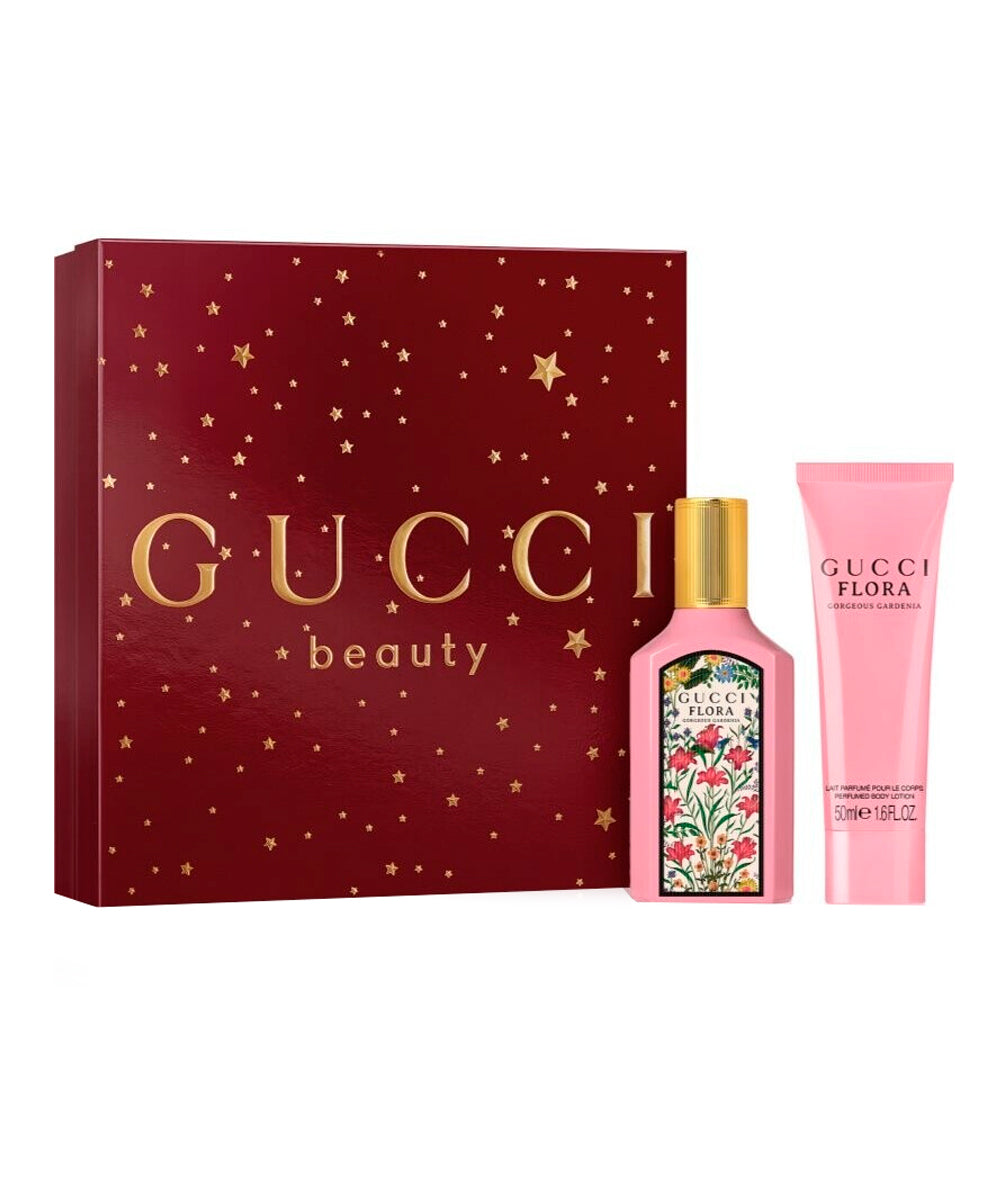 Gucci Flora Gorgeous Gardenia Eau de Parfum 1.6oz + Body Lotion 1.6oz Gift Set For Women
