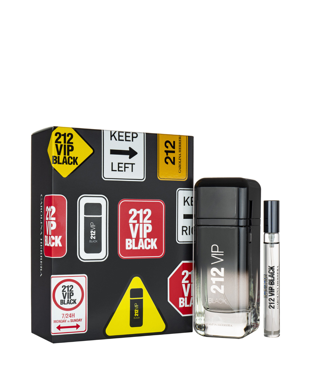 Carolina Herrera 212 VIP Black Eau de Parfum 3.4oz + Eau de Parfum 0.34oz Gift Set For Men