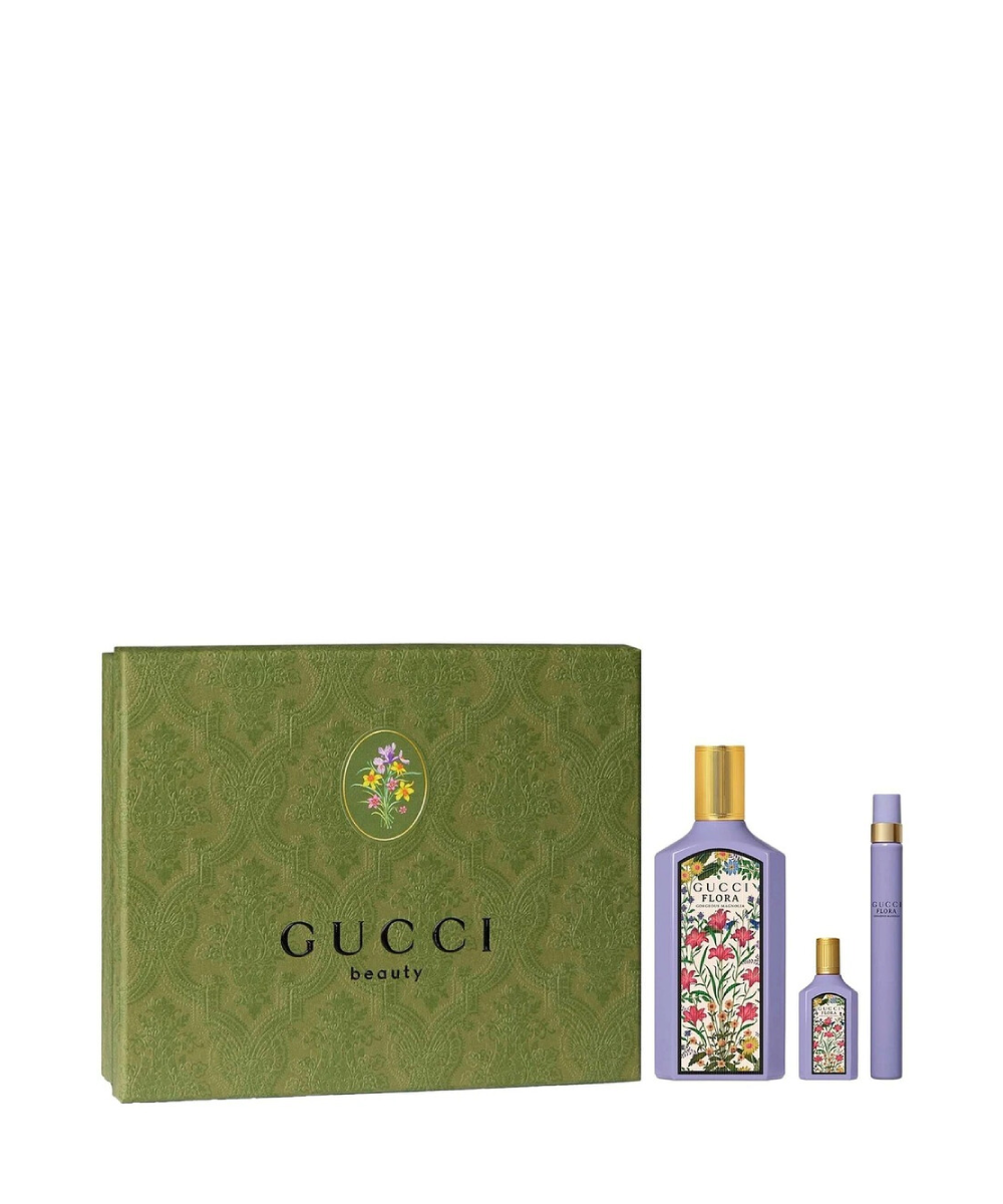 Gucci Flora Gorgeous Magnolia Eau de Parfum 3.4oz + Eau de Parfum 0.33oz + Eau de Parfum 0.17oz Gift Set For Women