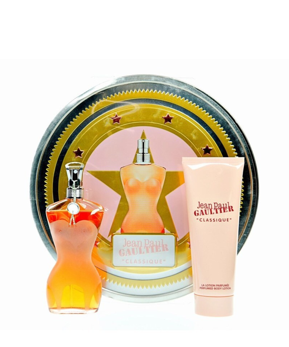 Jean Paul Gaultier Classique Eau de Toilette 1.7oz + Body Lotion 2.5oz Gift Set for Women