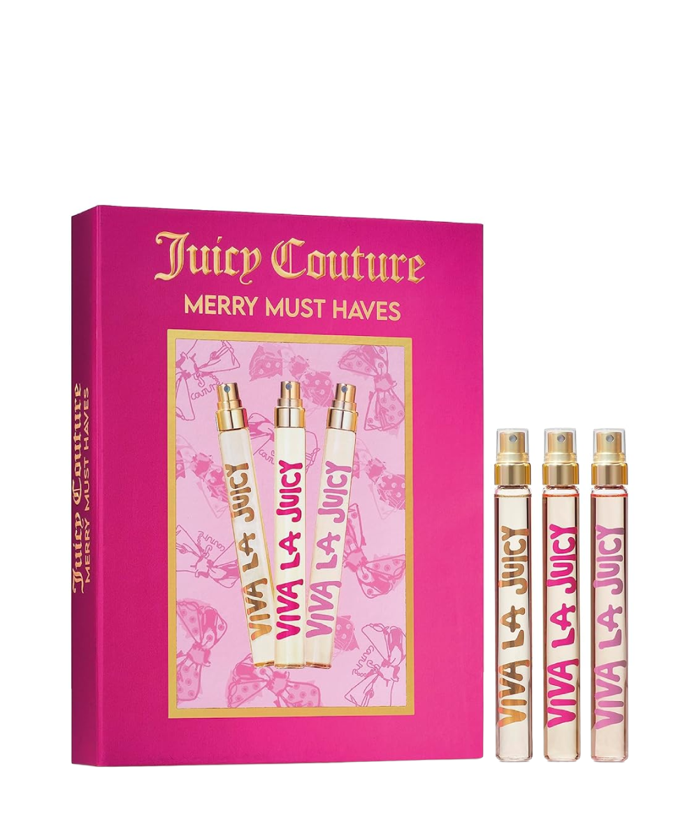 Juicy Couture Viva La Juicy Eau De Parfum 0.33oz + Gold Couture EDP 0.33oz + Sucre EDP 0.33oz Gift Set For Women