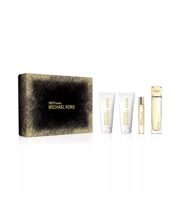 Michael Kors Sexy Amber Women 3.4oz + 4 pcs Gift Set