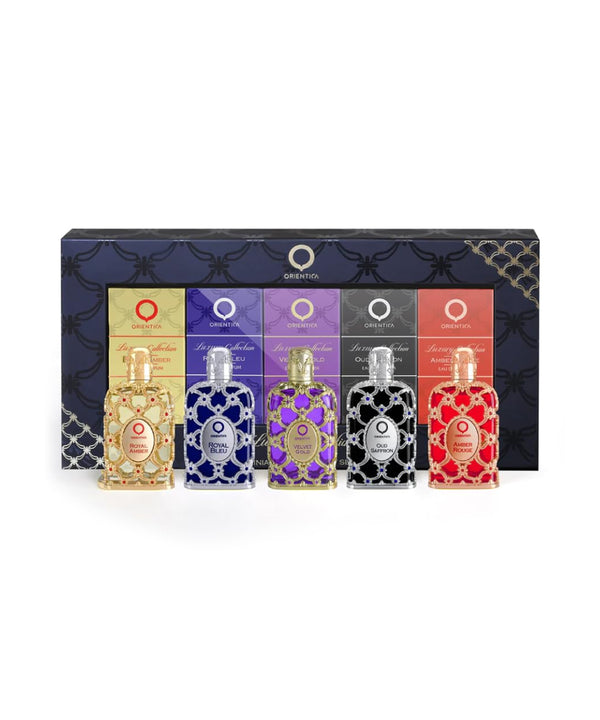 Orientica Luxury Collection Unisex 0.25oz edp 5 piezas Mini set de regalo