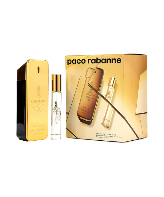 Paco Rabanne One Million Men 3.4oz Edt + Mini 0.67oz Edt 2pcs Gift Set