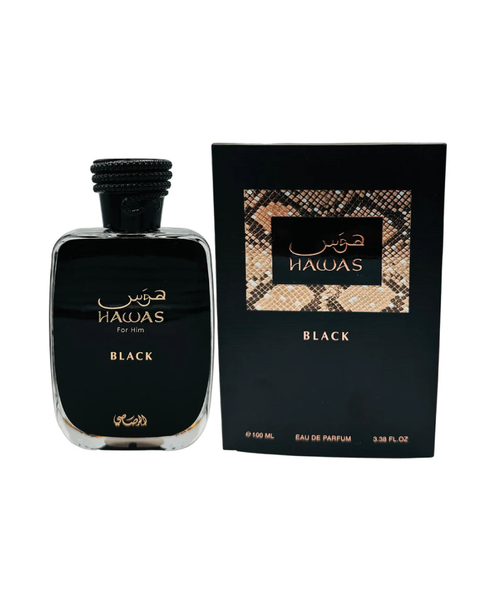 Rasasi Hawas Black Eau de Parfum 3.4oz For Men