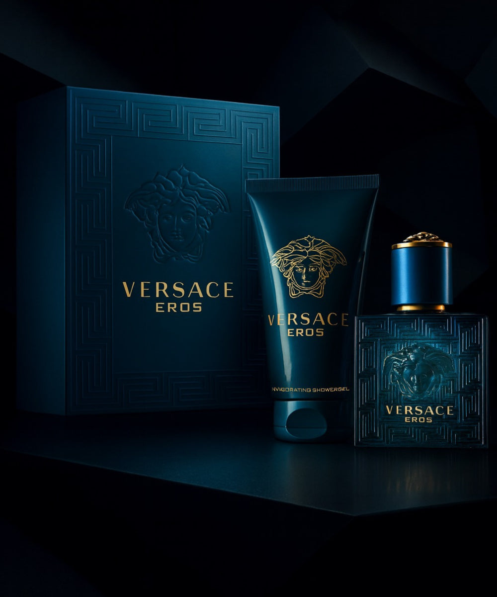 Versace Eros Eau de Toilette 3.4oz + Shower Gel 3.4oz Gift Set For Men