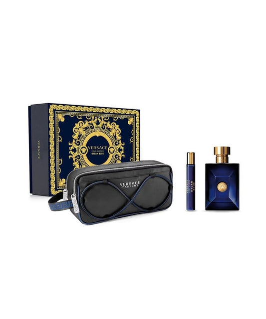 Versace Dylan Blue Men 3.4oz edt + set de regalo de 3 piezas