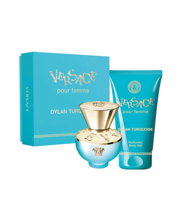 Versace Dylan Turquoise Women 3.4oz edt + Set de regalo de loción corporal