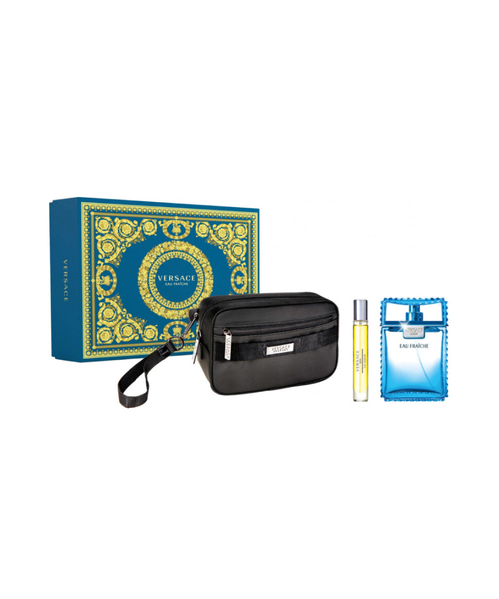 Versace Eau Fraiche Men 3.4oz edt + 2 piezas Set de regalo